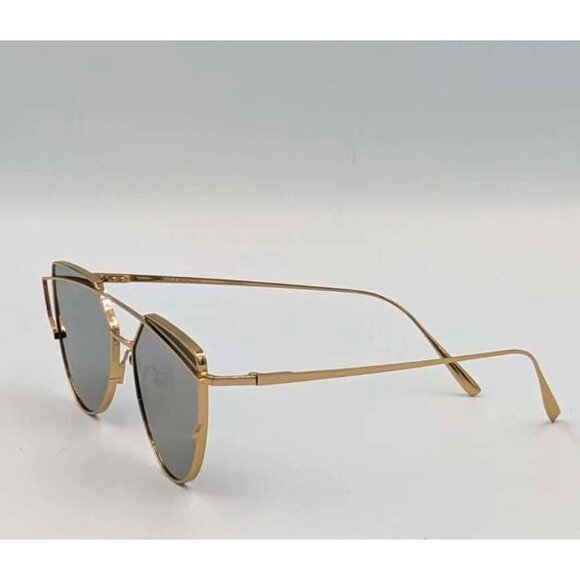 Pre-owned Gentle Monster Love Punch 55mm Titanium Aviator Sunglasses Gold Mirror - Picture 5 of 12